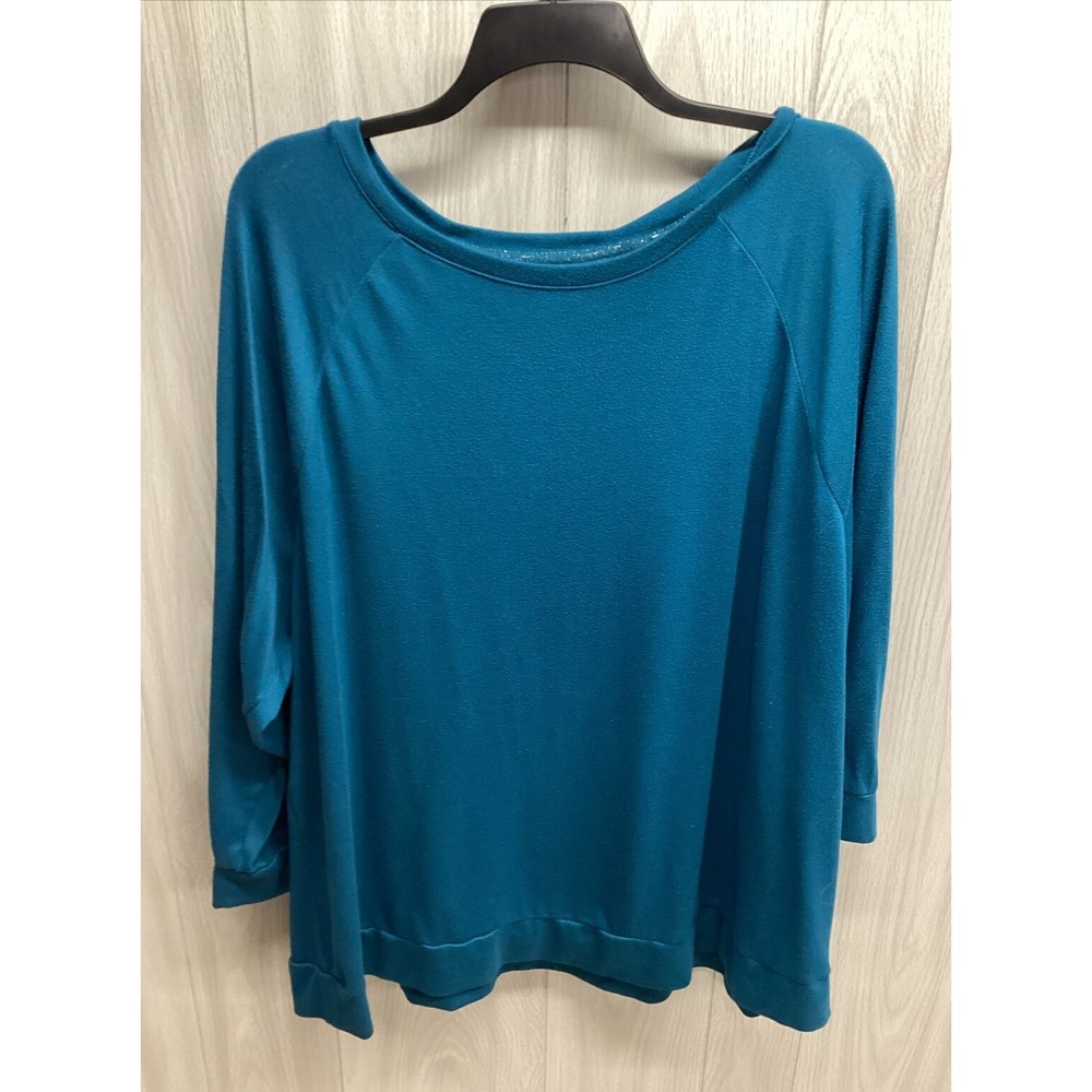 CJ BANKS Women's (Size‎ 3X) 3/4 Sleeve Scoop Neck Shirt Stretch